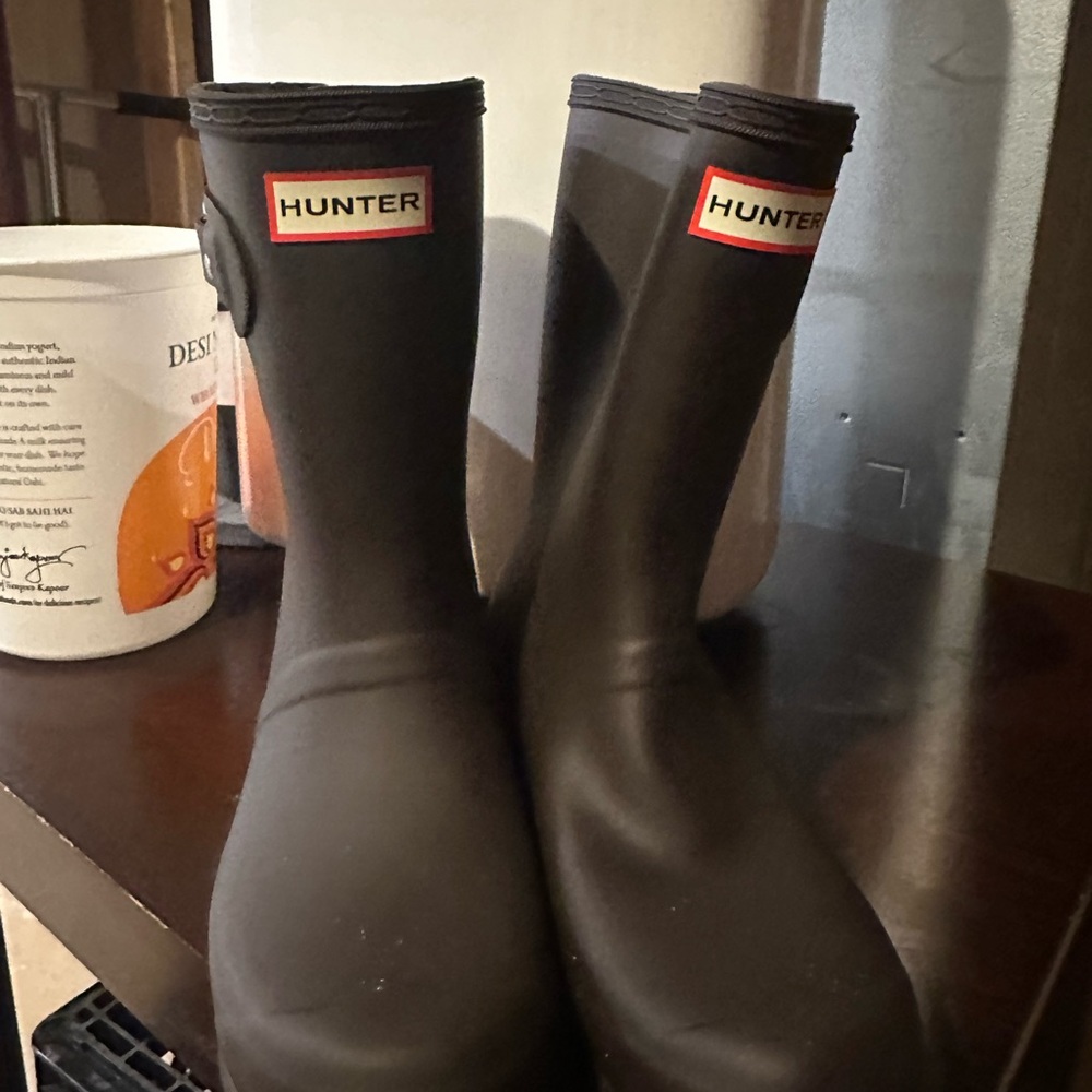 Hunter Chocolate Brown Womens Boots Size 7